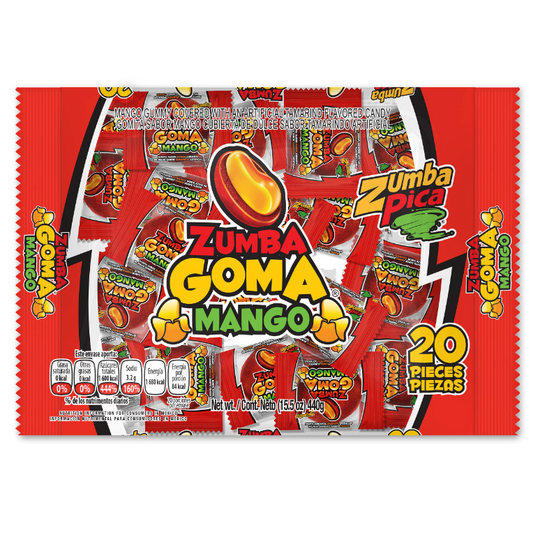 Zumba Goma Mango 20 Piezas